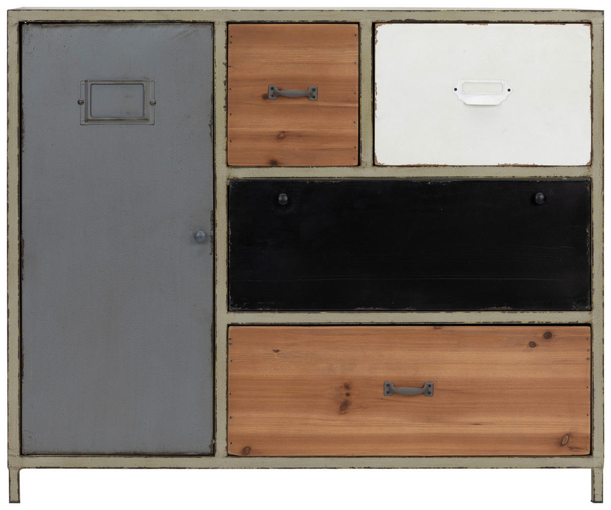 KOMMODE  in 90/75.5/36.5 cm  - Multicolor/Schwarz, LIFESTYLE, Holz/Metall (90/75.5/36.5cm) - Livetastic