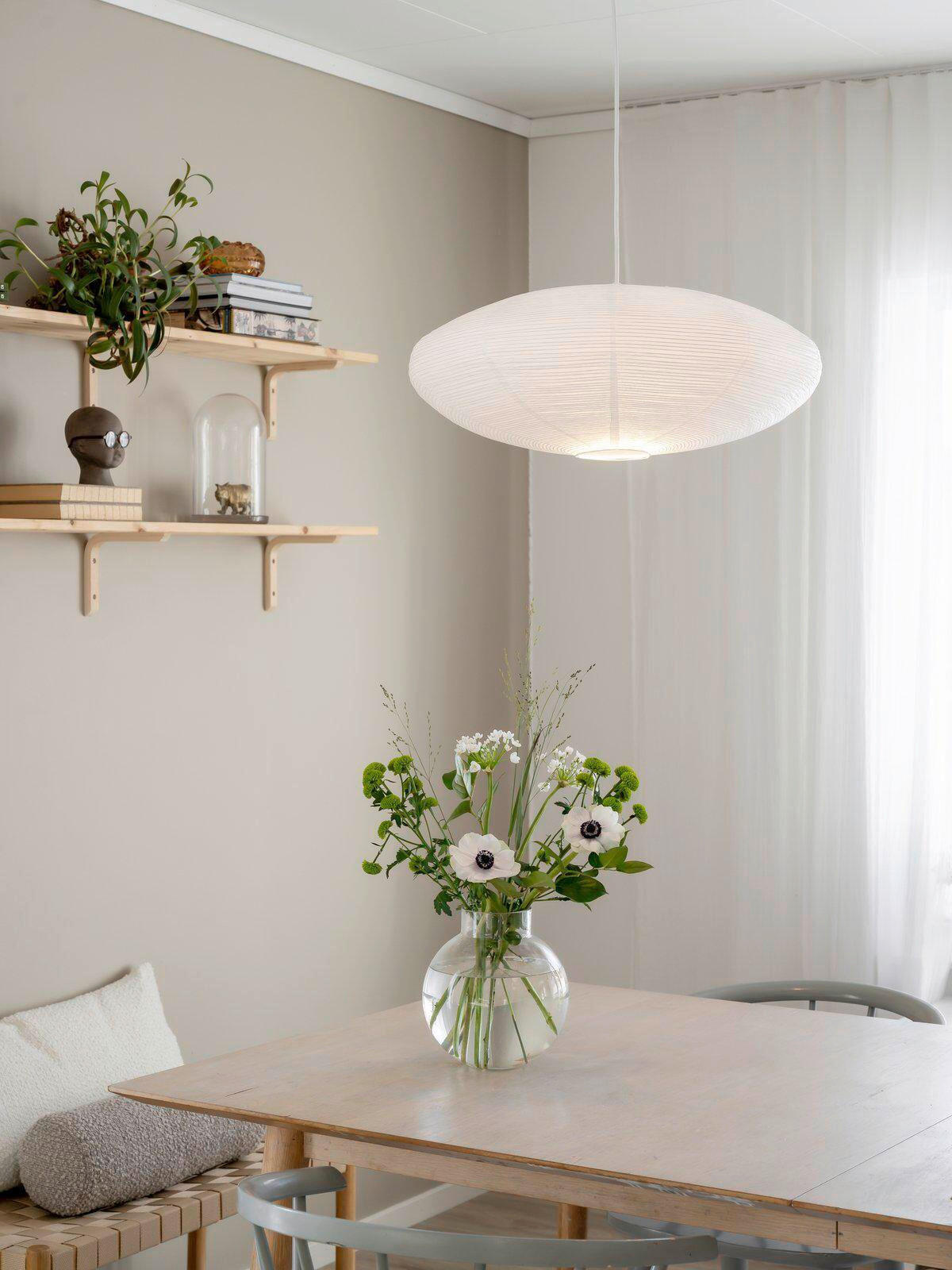 LEUCHTENSCHIRM PR Home Yuni   - Weiß, Natur, Papier (58cm)
