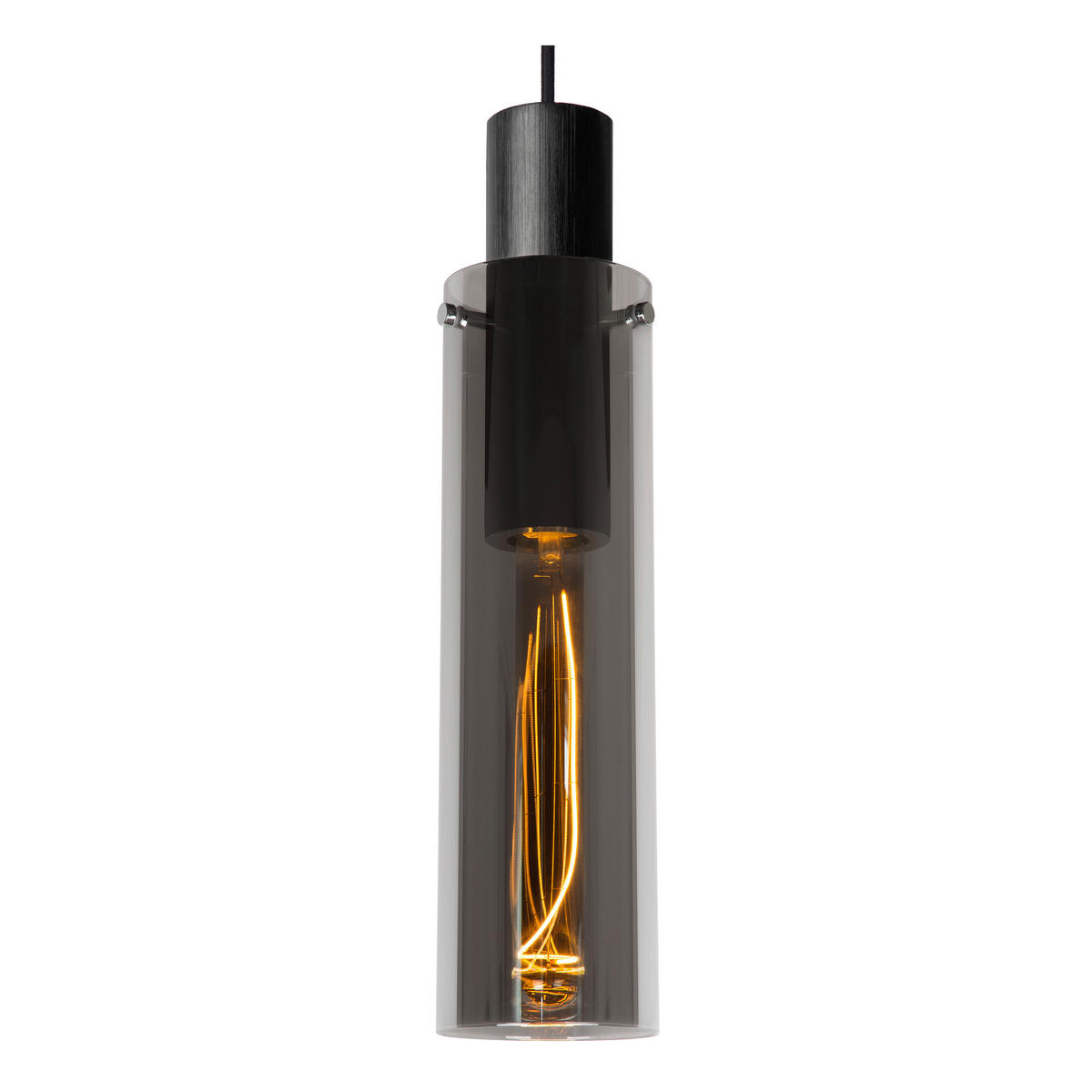 HÄNGELEUCHTE Orlando 112/10/172 cm   - Hellgrau, Design, Glas (112/10/172cm) - Lucide