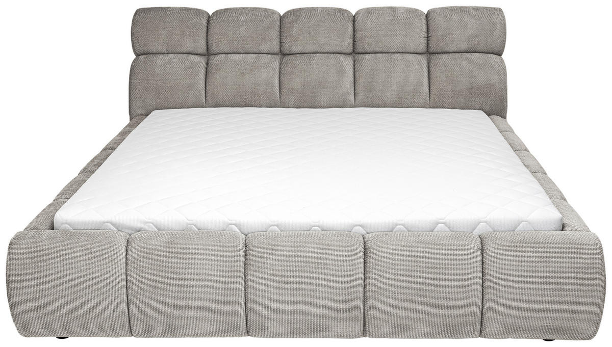 POLSTERBETT 180/200 cm,  in Beige,  - Beige/Schwarz, Design, Kunststoff/Textil (180/200cm) - Esposa