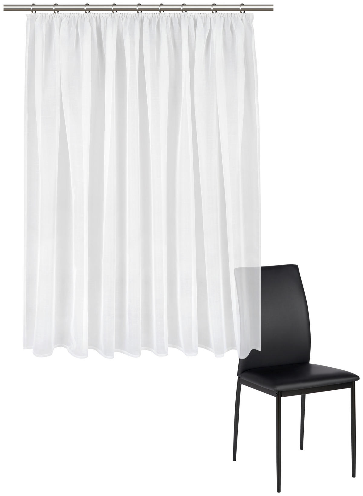 HOTOVÝ ZÁVĚS, 300/175 cm - bílá, Basics, textil (300/175cm) - Esposa