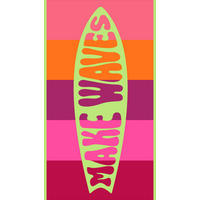RUČNIK ZA PLAŽU 100/180 cm , plava  MAKE WAVES  - plava, Basics (100/180cm) - Vossen
