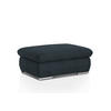 HOCKER in Textil Schwarz  - Chromfarben/Schwarz, Design, Textil/Metall (101/45/74cm) - Livetastic