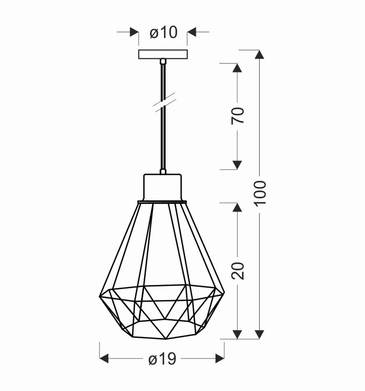 PENDELLAMPA 19/19/100 cm  - svart, Design, metall (19/19/100cm)