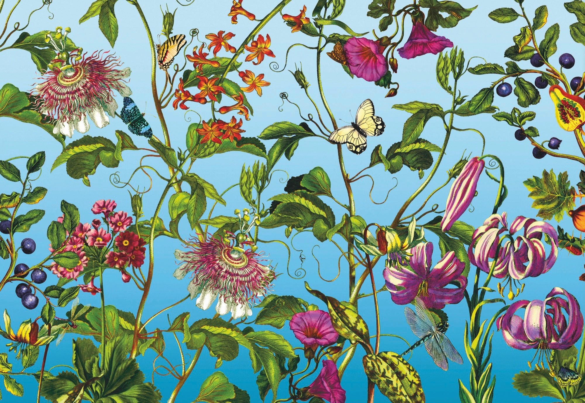 VLIESTAPETE JARDIN  - Multicolor, Natur, Papier (368/248cm) - Komar