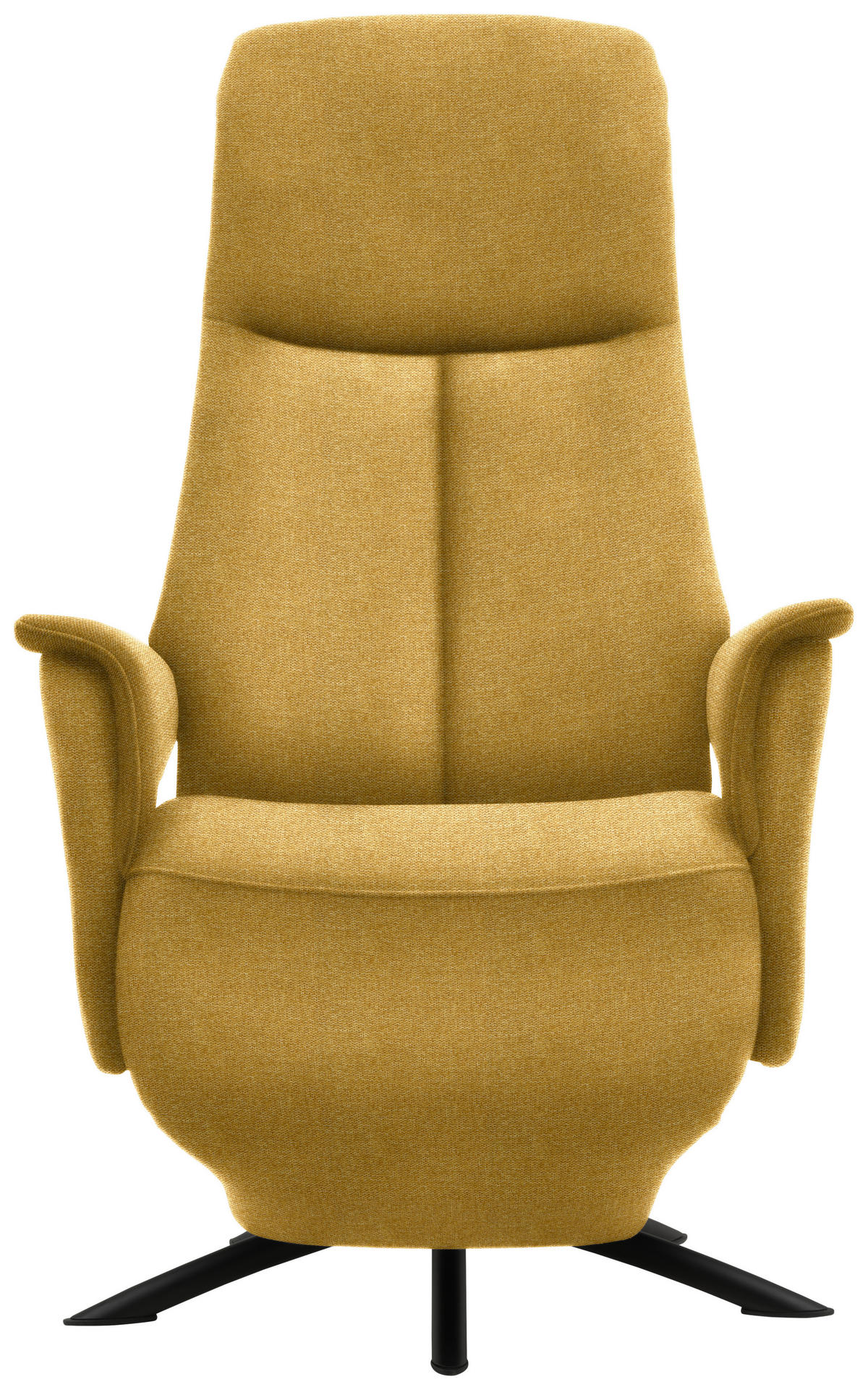 RELAXSESSEL in Textil Currygelb  - Currygelb/Schwarz, Design, Textil/Metall (73/108/86cm) - Welnova