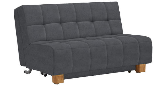 SCHLAFSOFA in Flachgewebe Dunkelgrau - Dunkelgrau/Naturfarben, MODERN, Holz/Textil (145/92/102cm) - Novel