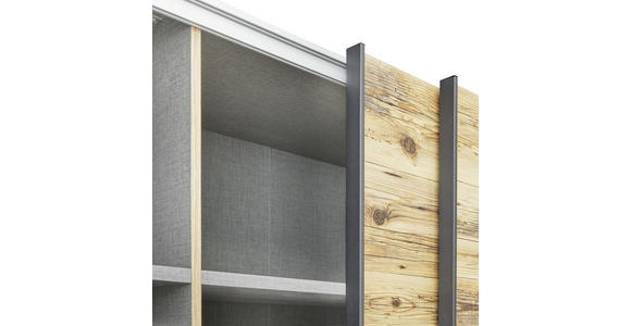 Schiebetürenschrank 270cm Alicante, Alpinlook/Betonoxid - Fichtefarben/Grau, MODERN, Holzwerkstoff (270/210/60cm) - Luca Bessoni