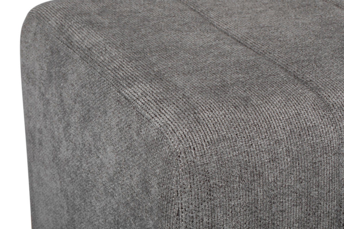 HOCKERBANK in Holz, Textil Grau  - Naturfarben/Grau, Design, Holz/Textil (122/41/45cm) - MID.YOU