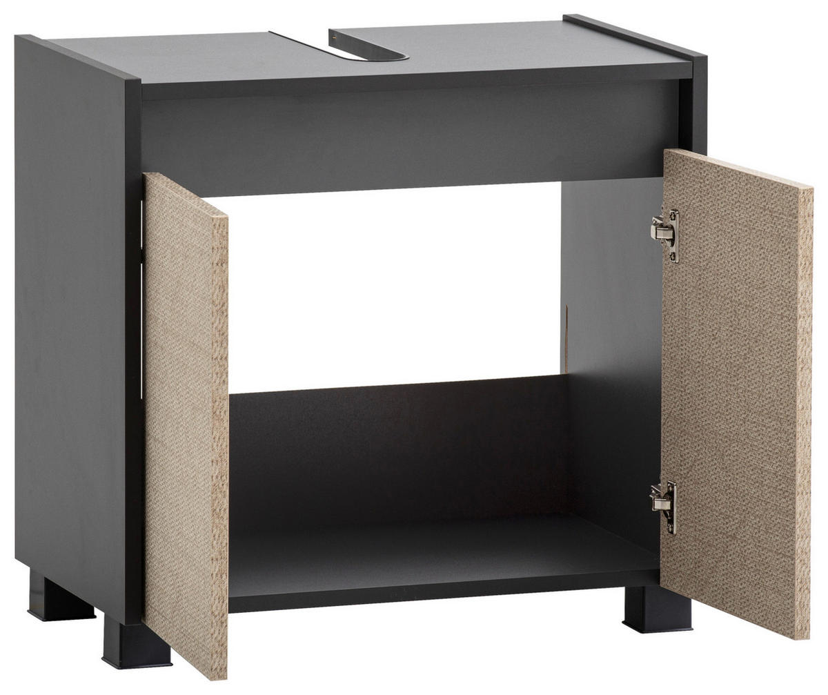 WASCHBECKENUNTERSCHRANK 56,9/54,6/33 cm  - Beige/Anthrazit, MODERN, Holzwerkstoff/Kunststoff (56,9/54,6/33cm) - MID.YOU
