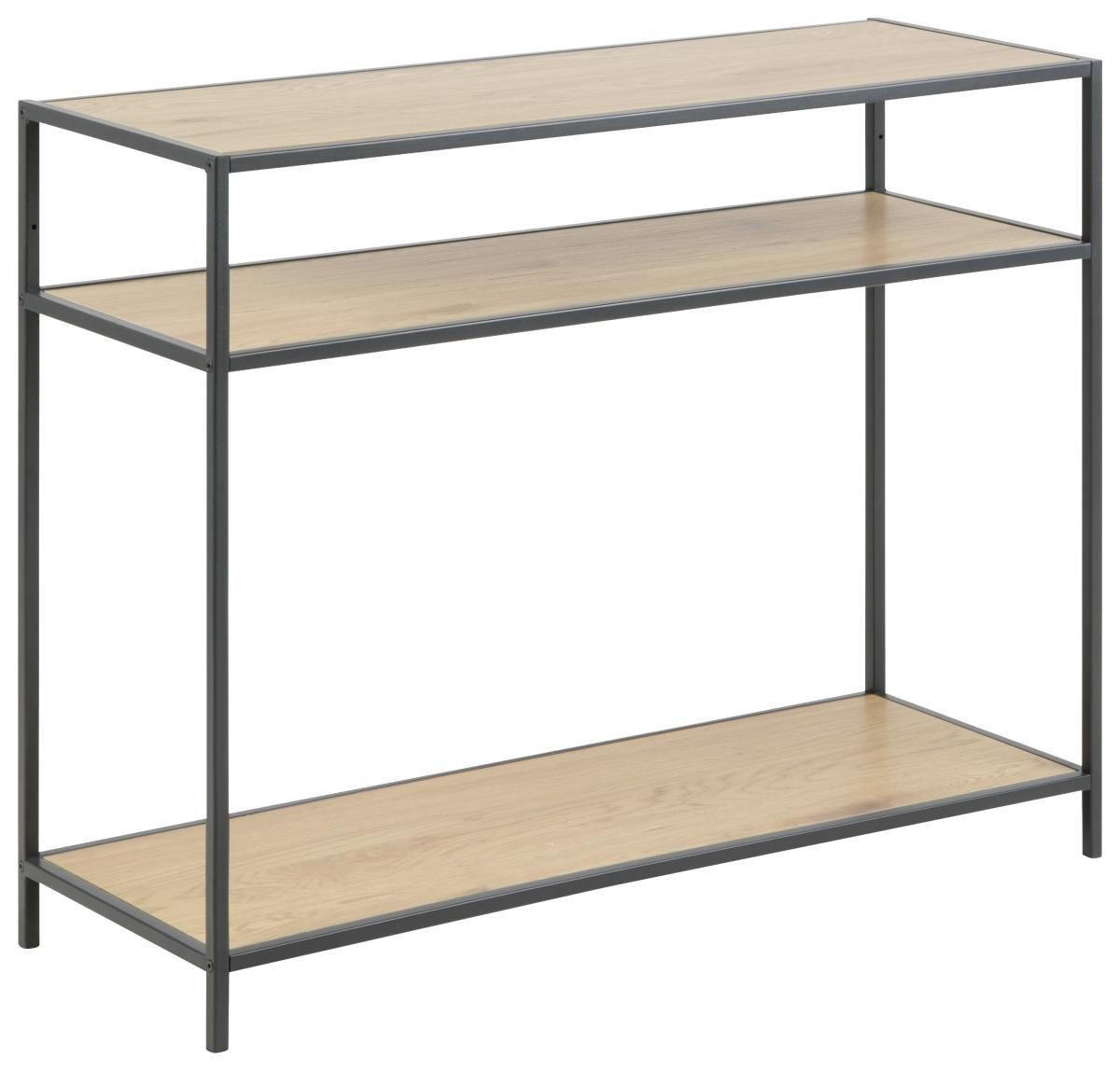 KONSOLENTISCH Eichefarben  - Eichefarben/Schwarz, Trend, Holzwerkstoff/Metall (100/35/79cm) - MID.YOU