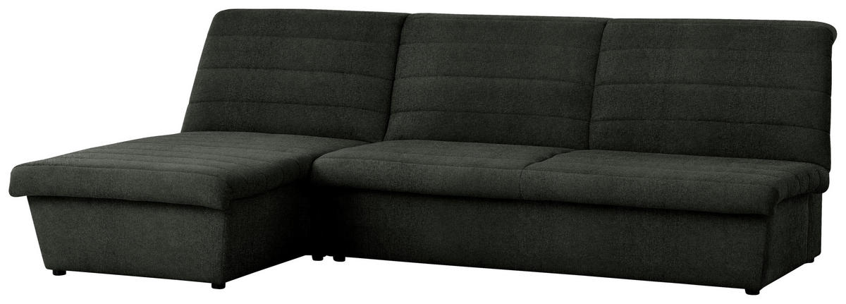 ECKSOFA in Webstoff Dunkelgrün  168/274 cm  - Dunkelgrün/Schwarz, Design, Kunststoff/Textil (168/274cm) - LOOKS by W.Joop
