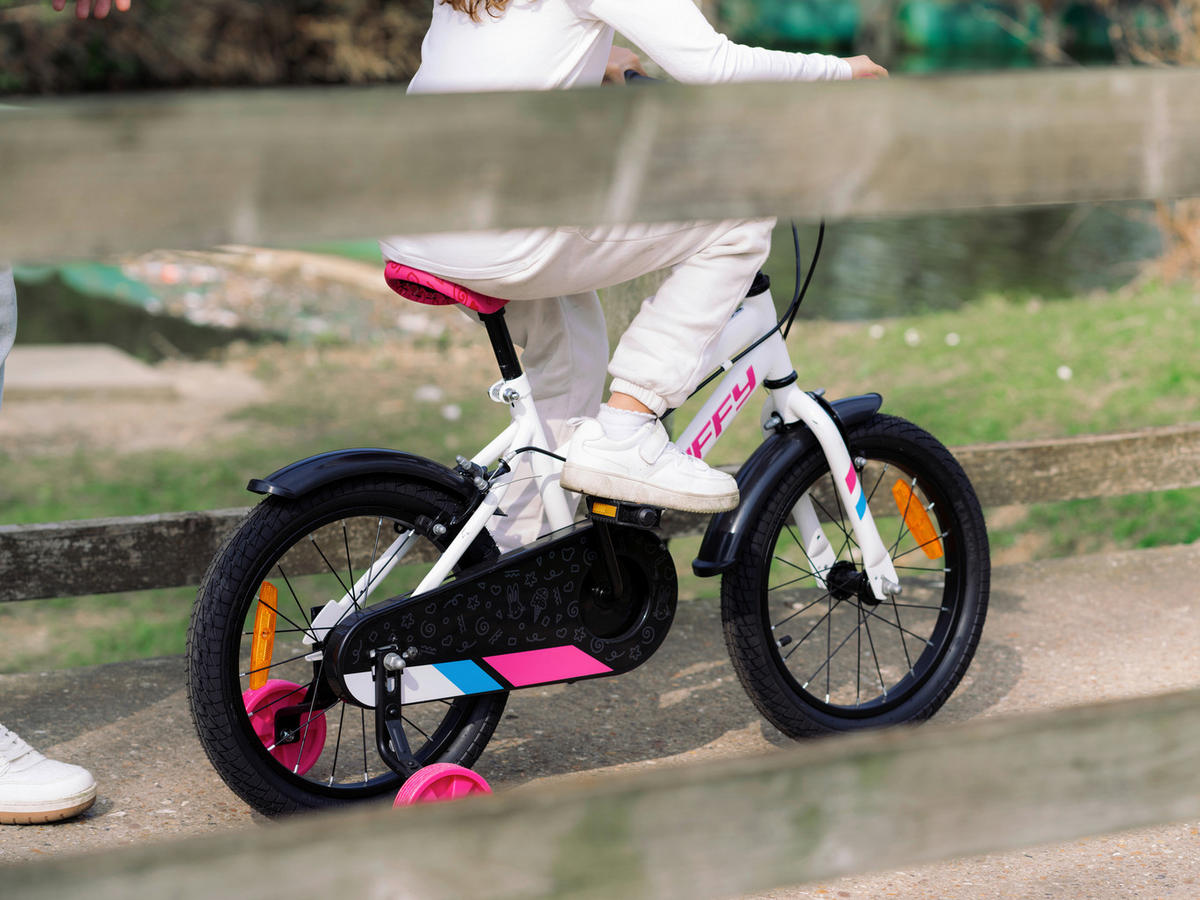 KINDERFAHRRAD 16 Zoll  - Weiß, Basics, Metall (56,8/83/135cm)