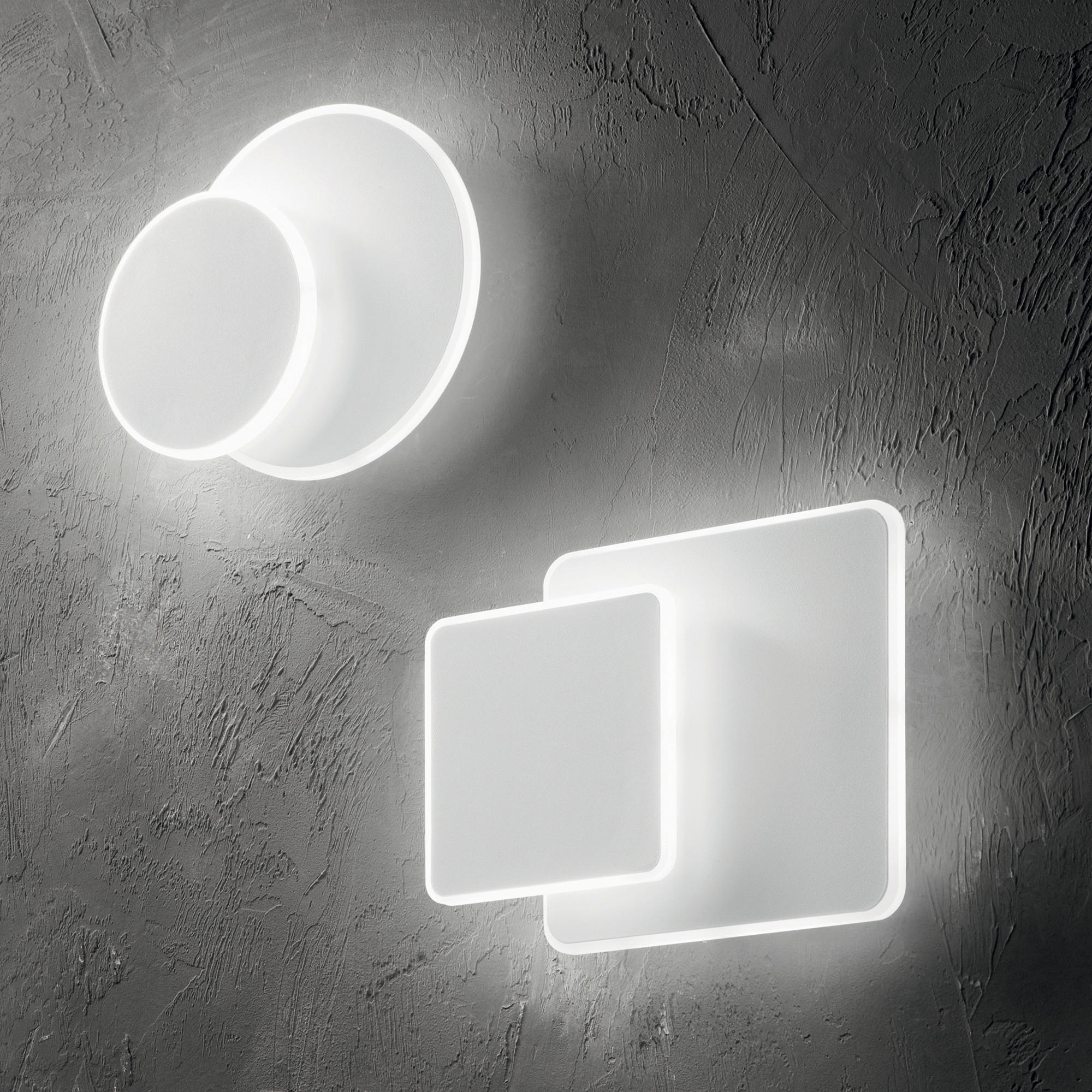 LED-WANDLEUCHTE 25/25/5 cm   - Weiß, Design, Metall (25/25/5cm) - Ideal Lux