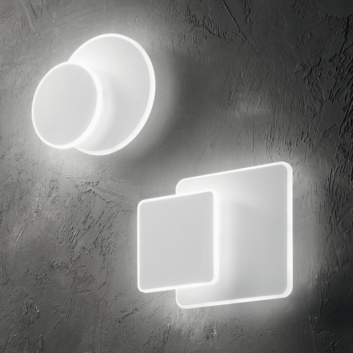 LED-WANDLEUCHTE 25/25/5 cm   - Weiß, Design, Metall (25/25/5cm) - Ideal Lux