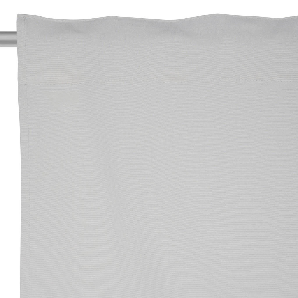 Thumbnail - Bio:Vio Fertigvorhang Merle, Grau, Silber, Textil, Uni, 140x255 cm, Gots, für Stange und Schiene geeignet, mit Kombiband...