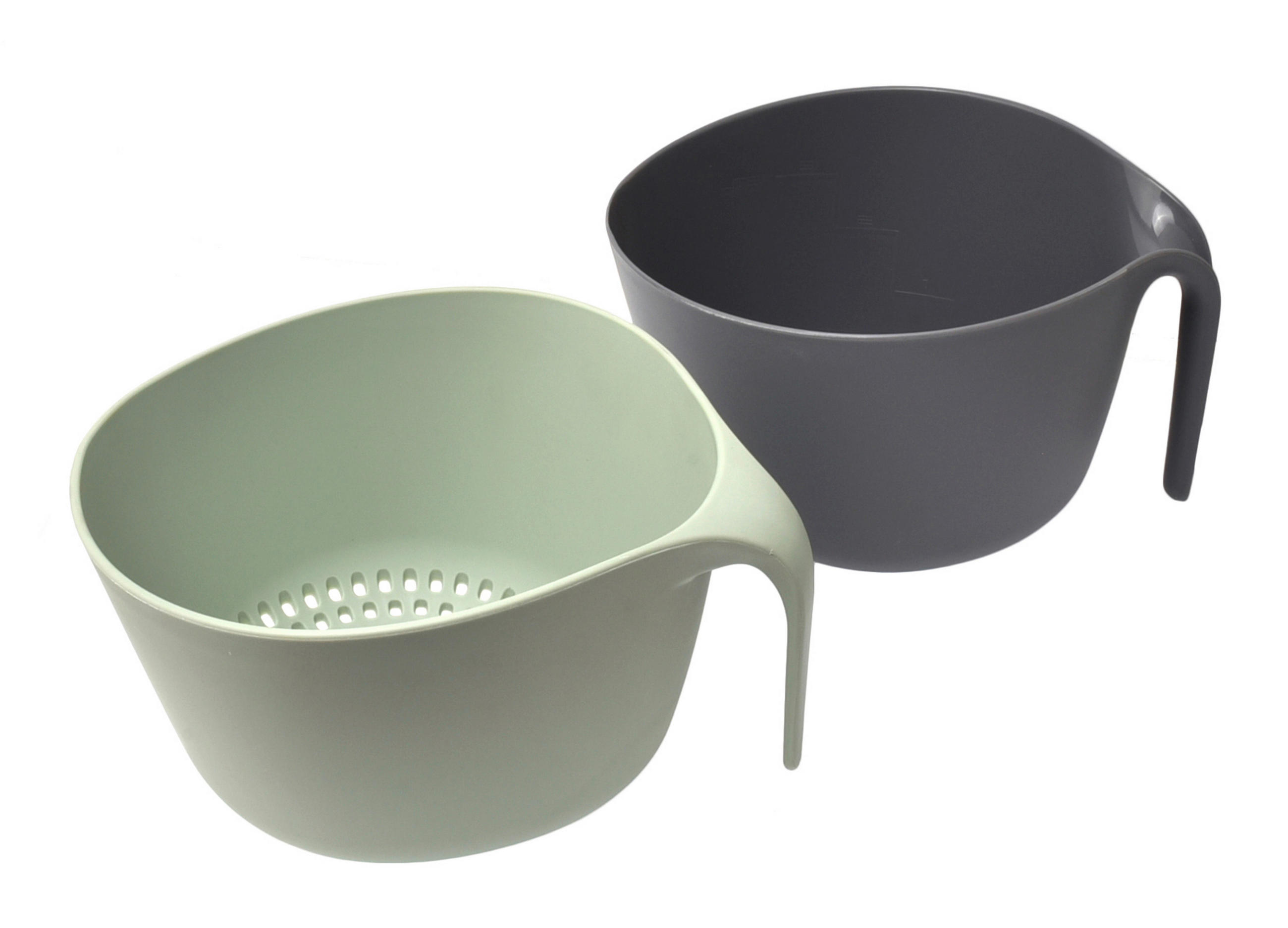 SCHÜSSELSET 2-teilig  - Grau/Grün, Basics, Kunststoff - Homeware Profession.