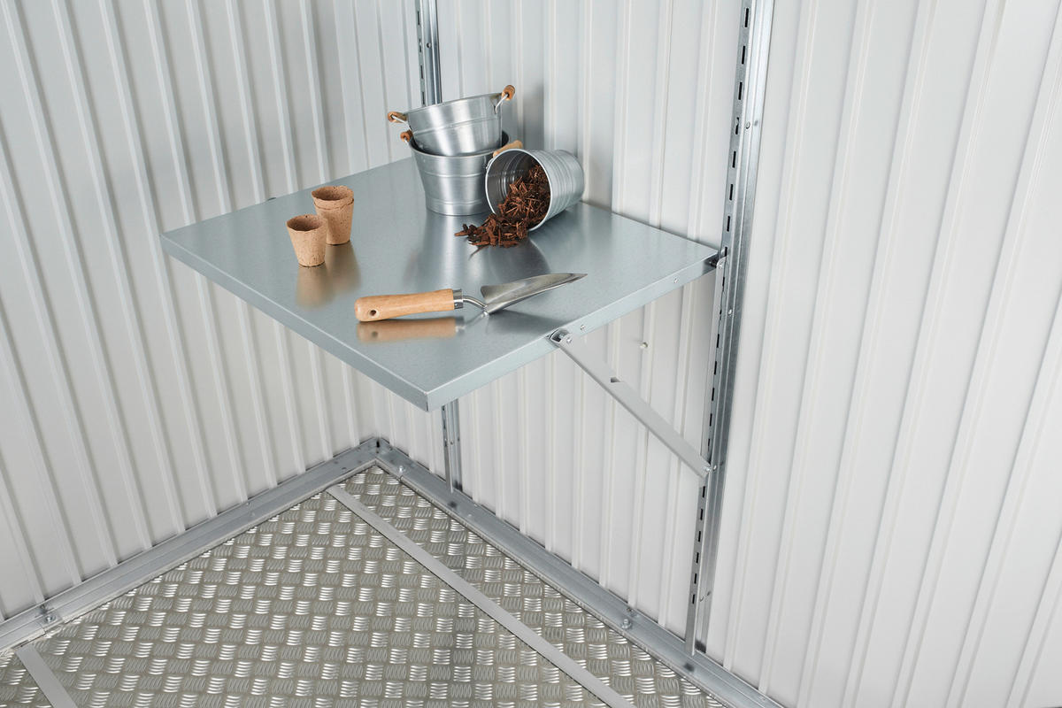 GERÄTESCHRANK-KLAPPTISCH  - Silberfarben, Design, Metall (69/60cm) - Biohort