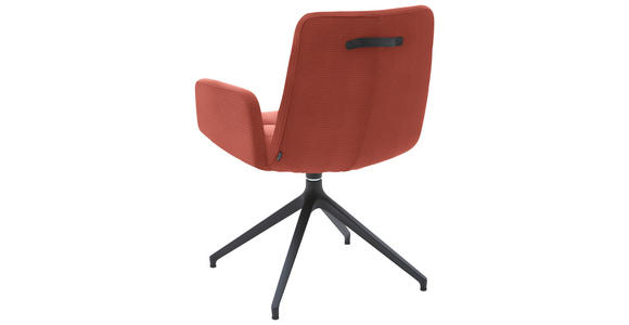 ARMLEHNSTUHL  in Cord  - Aprikose/Schwarz, Design, Textil/Metall (61/88/66cm) - Dieter Knoll