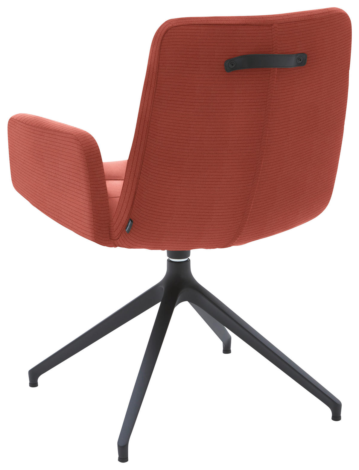 ARMLEHNSTUHL  in Cord  - Aprikose/Schwarz, Design, Textil/Metall (61/88/66cm) - Dieter Knoll