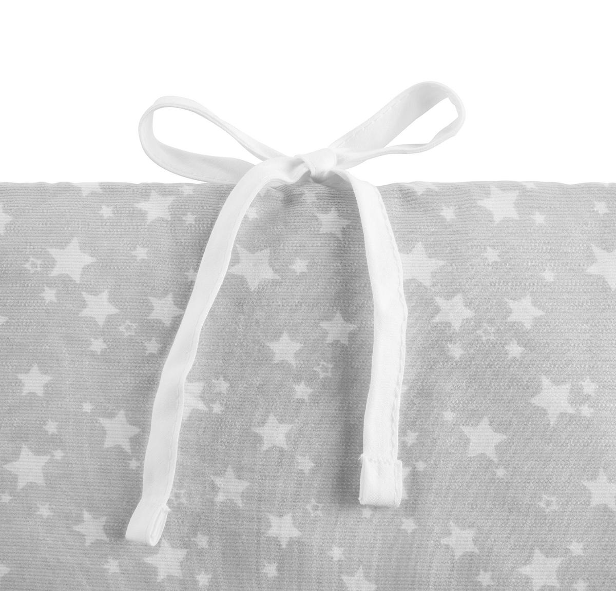 Nestchen Pique Babybay  168/2/24 cm   - Weiß/Grau, Basics, Textil (168/2/24cm) - Babybay