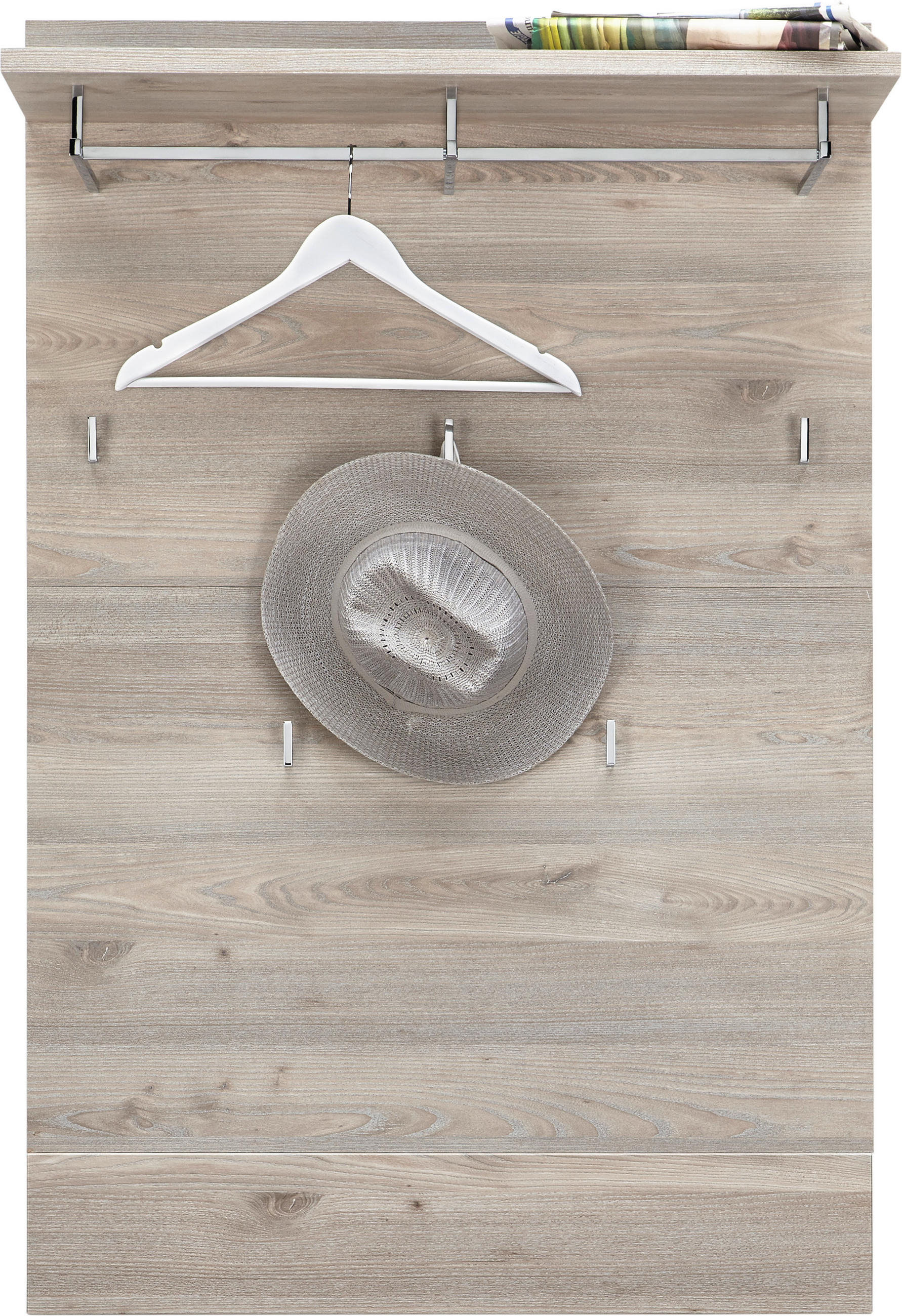 GARDEROBNI PANEL - barve srebrnega hrasta, Design, leseni material (85/128/30cm) - Voleo