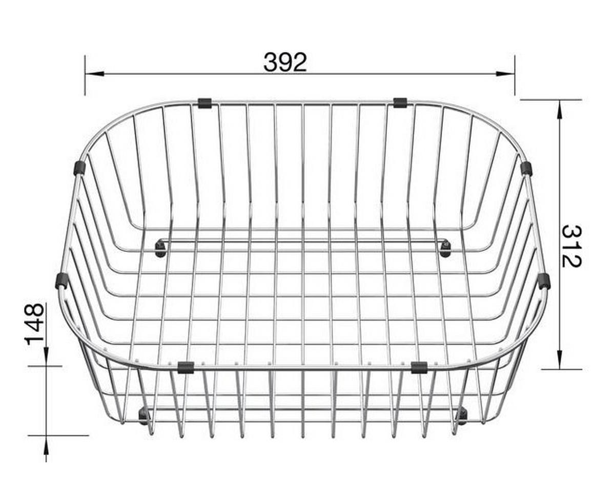 GESCHIRRKORB   - Edelstahlfarben, Basics, Metall (38,7/14,8/30,7cm) - Blanco