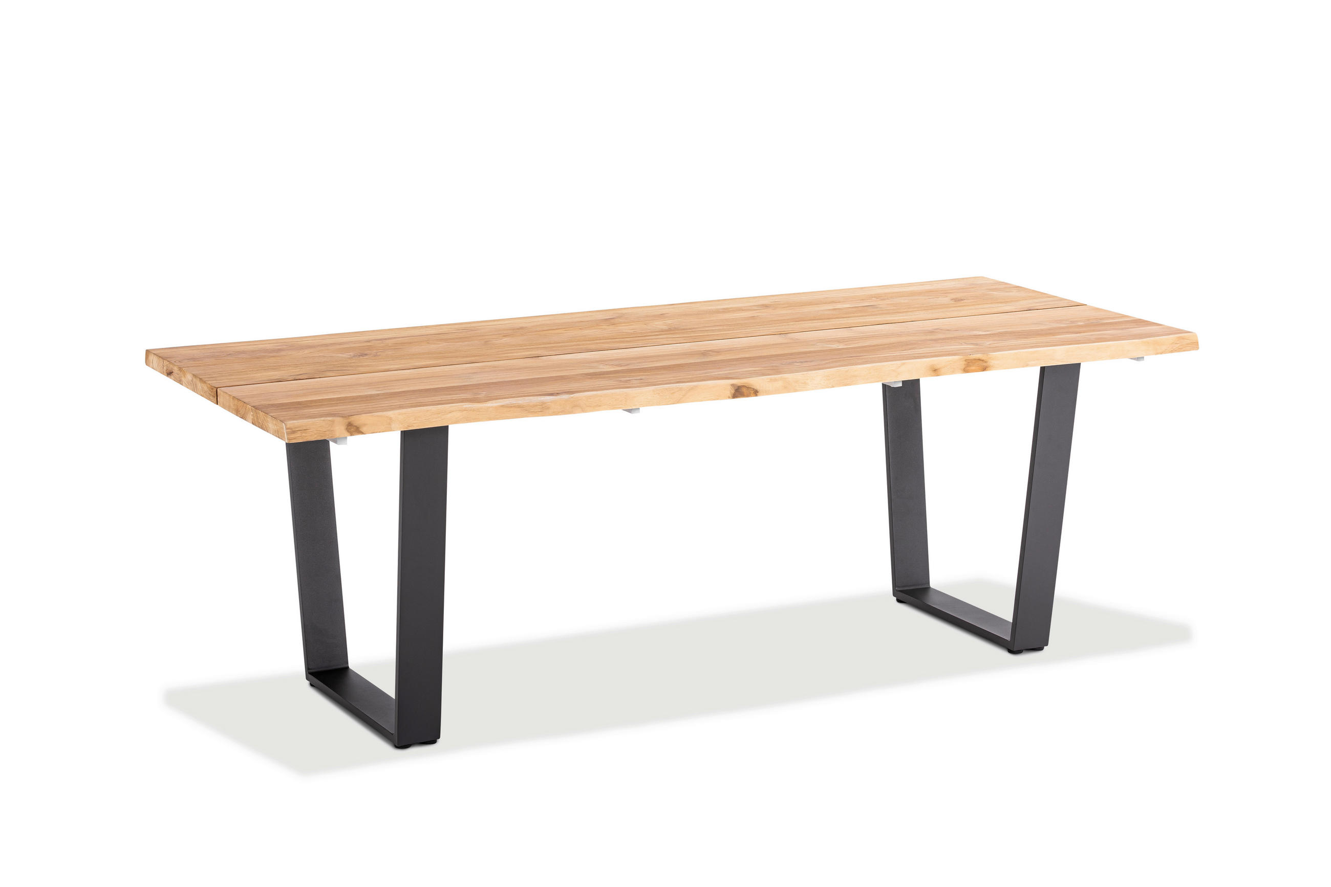 GARTENTISCH 280/95/76 cm  - Anthrazit/Teakfarben, Design, Holz/Metall (280/95/76cm)