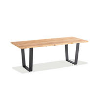 GARTENTISCH 280/95/76 cm  - Anthrazit/Teakfarben, Design, Holz/Metall (280/95/76cm)