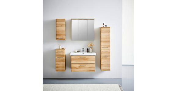 WASCHTISCHKOMBI 82 cm  - Chromfarben/Eichefarben, KONVENTIONELL, Keramik/Holzwerkstoff (82cm) - Xora