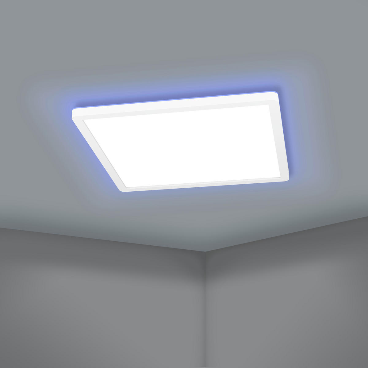LED-DECKENLEUCHTE 42/42/2,5 cm    - Weiß, Design, Kunststoff (42/42/2,5cm)