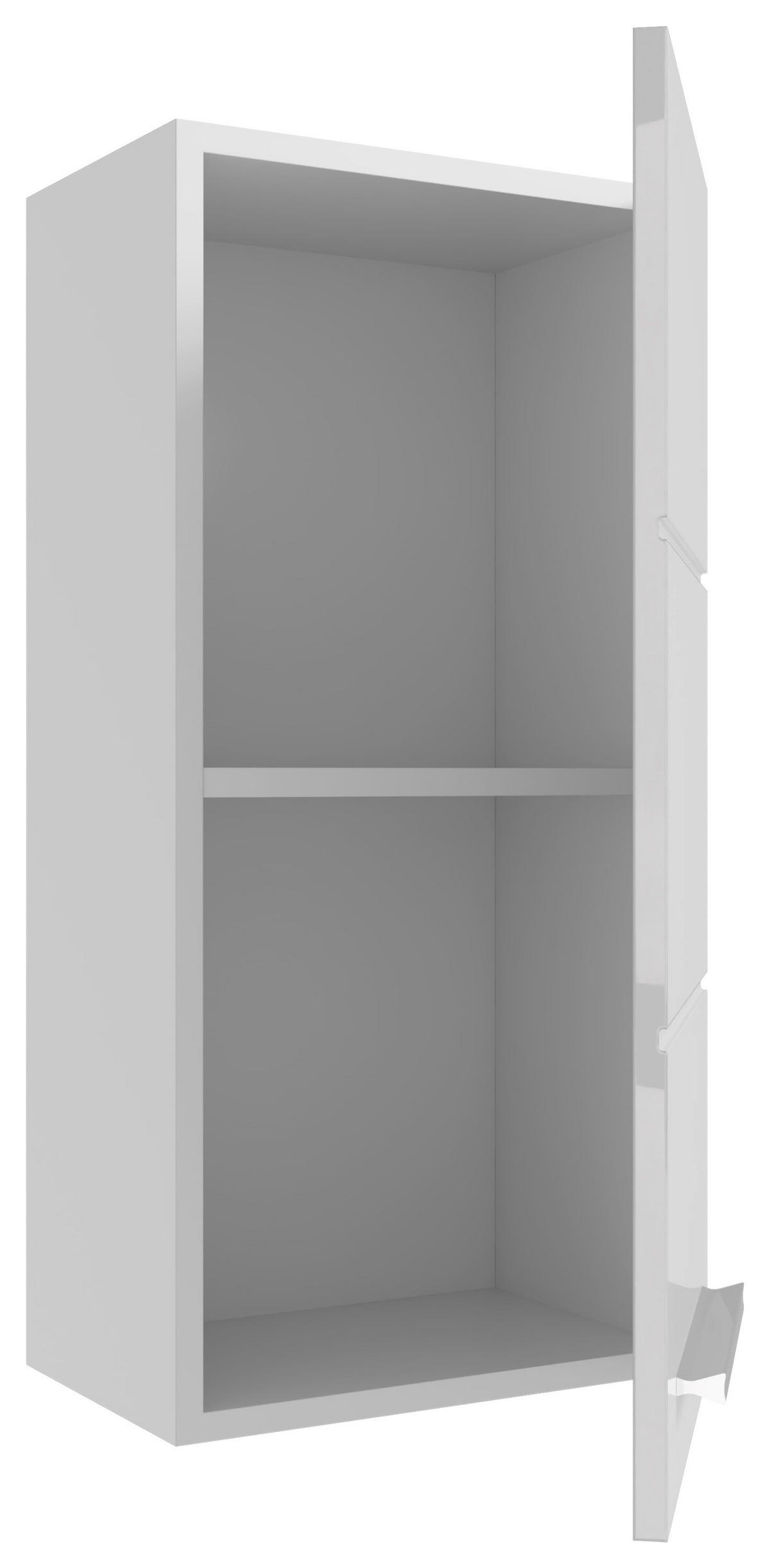 HÄNGESCHRANK 34/70/23 cm  - Chromfarben/Weiß Hochglanz, MODERN, Holzwerkstoff/Kunststoff (34/70/23cm) - MID.YOU
