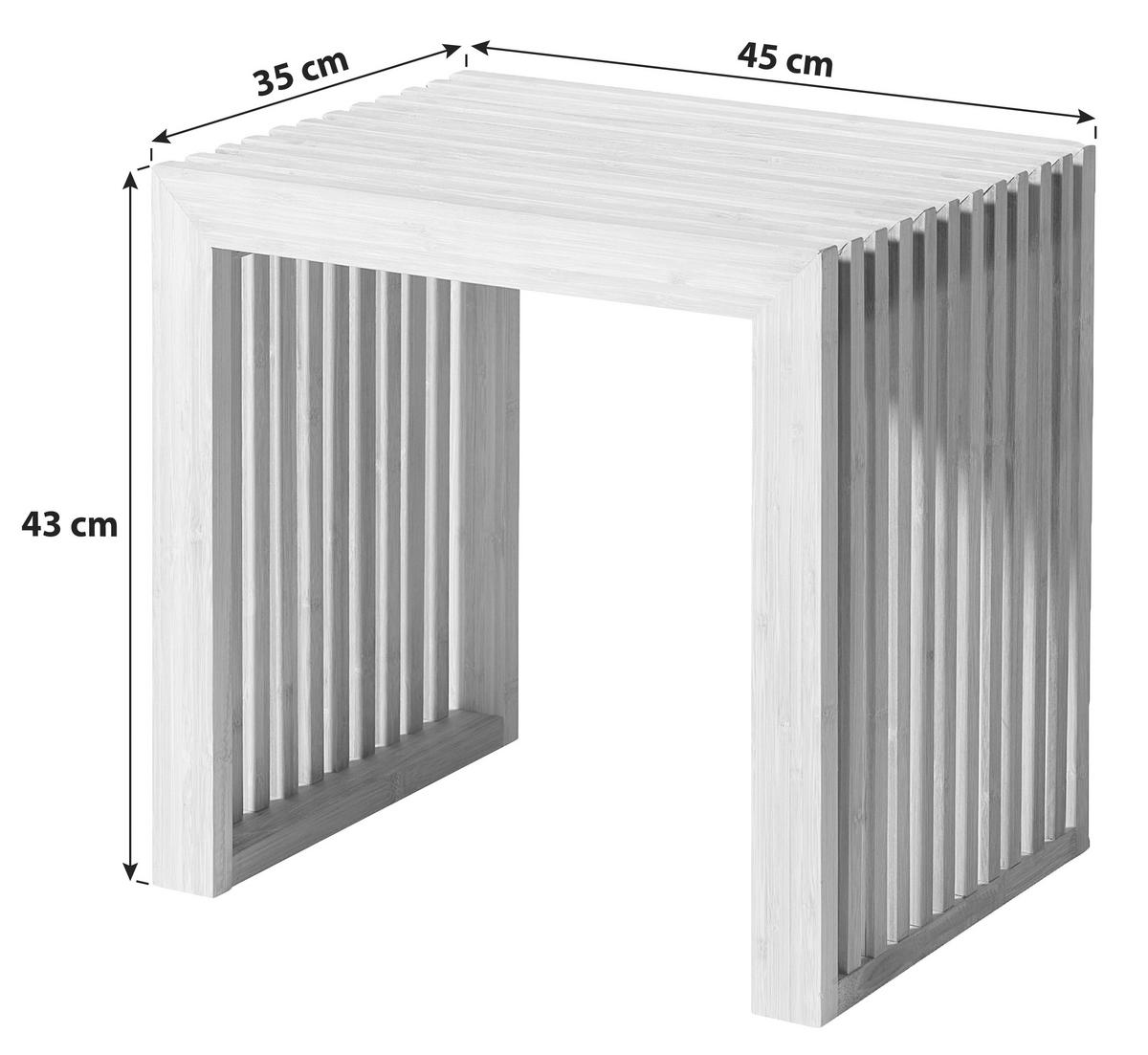 HOCKER Mahagoni Schwarz  - Schwarz, KONVENTIONELL, Holz (45/43/35cm) - MID.YOU