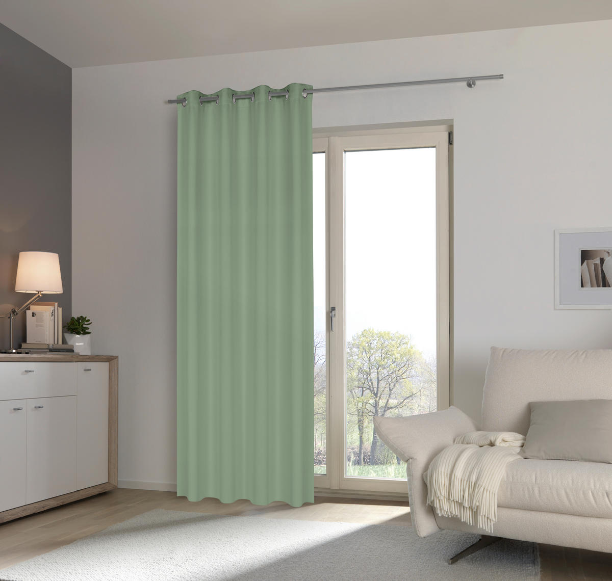 ZAVJESA ZA ZAMRAČIVANJE boje kadulje  140/245 cm  - boje kadulje, Basics, tekstil (140/245cm) - Esposa