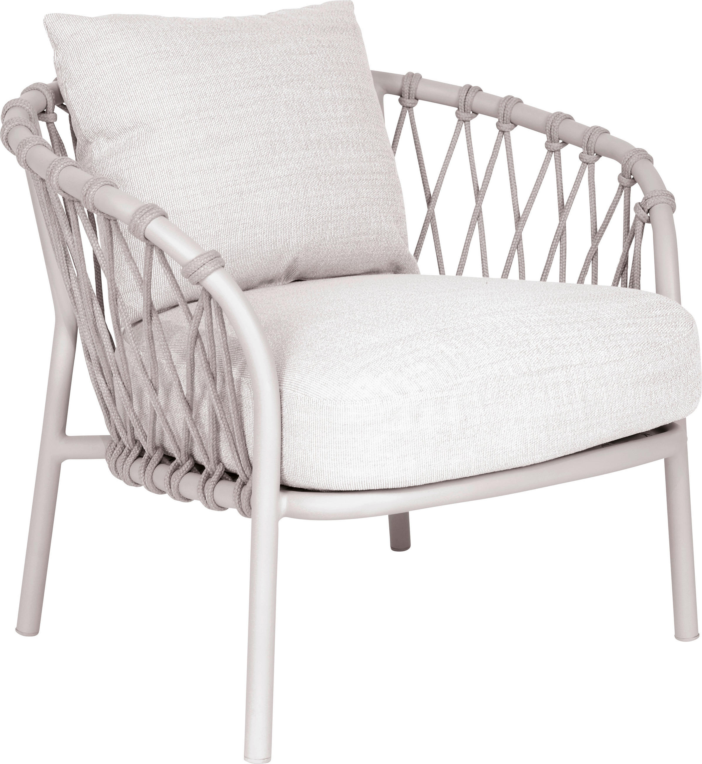 LOUNGESESSEL Greige Aluminium  - Greige, Natur, Textil/Metall (87/79/83cm) - Stern