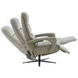 RELAXSESSEL in Leder Greige  - Greige/Schwarz, Design, Leder/Metall (76/110/86cm) - Dieter Knoll