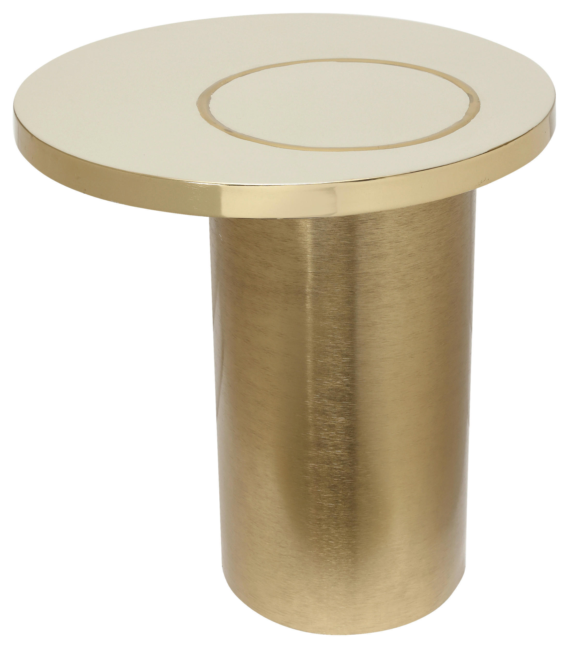 BEISTELLTISCH Goldfarben rund  - Goldfarben, Design, Metall (51/50cm) - Kayoom