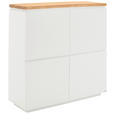 HIGHBOARD , 120/120/41,5 cm,  - Eichefarben/Weiß, KONVENTIONELL, Holz/Holzwerkstoff (120/120/41,5cm) - Novel