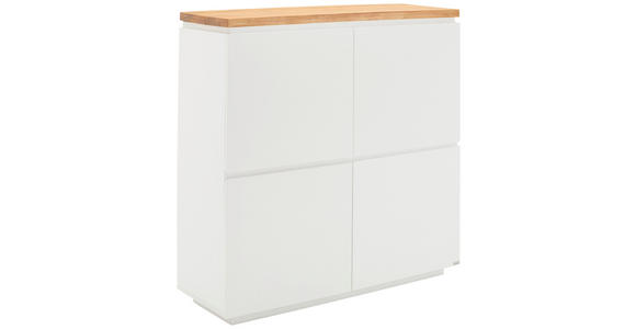 HIGHBOARD , 120/120/41,5 cm,  - Eichefarben/Weiß, KONVENTIONELL, Holz/Holzwerkstoff (120/120/41,5cm) - Novel