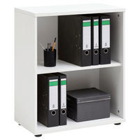 AKTENREGAL Weiß  - Schwarz/Weiß, Basics, Holzwerkstoff/Kunststoff (65,1/77,3/34,5cm) - MID.YOU