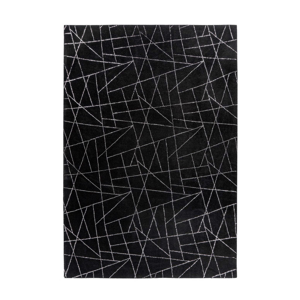 Teppich Bijou Schwarz/Silberfarben, 80x150cm