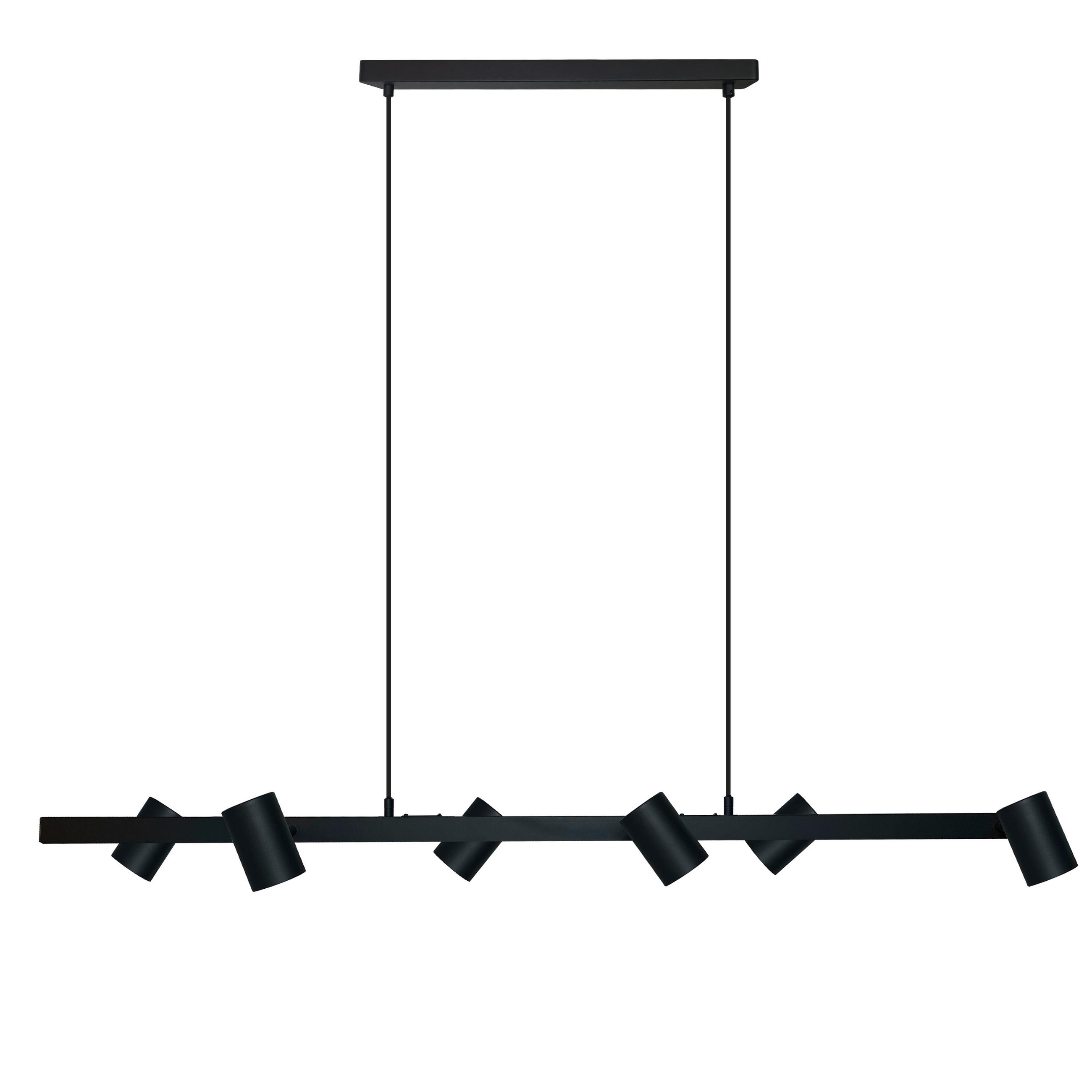 HÄNGELEUCHTE Snow 115/45/150 cm   - Schwarz, Design, Metall (115/45/150cm)