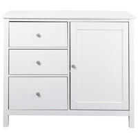 KOMODA, bela  - srebrne barve/bela, Design, kovina/les (110/96/40cm) - Livetastic