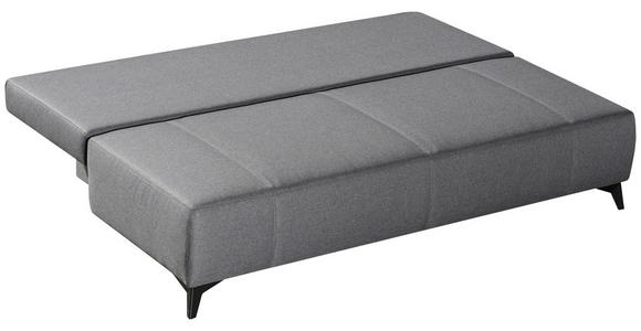 SCHLAFSOFA Flachgewebe Grau  - Hellgrau/Schwarz, MODERN, Textil/Metall (197/88/89cm) - Novel