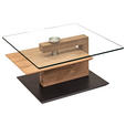 COUCHTISCH Wildeiche vollmassiv ESG 90/100/32-46 cm rechteckig Eiche Bianco  - Eiche Bianco/Anthrazit, MODERN, Glas/Holz (90/100/32-46cm) - Venda