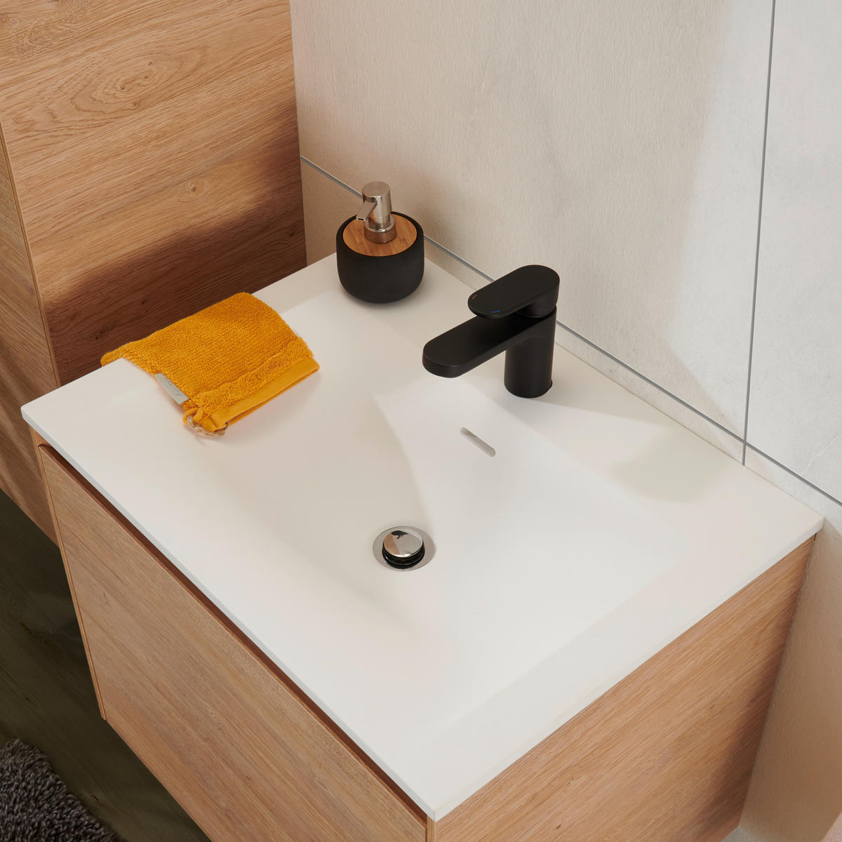 BADEZIMMER  in 60 cm  - Hellbraun/Naturfarben, KONVENTIONELL, Holzwerkstoff (60cm) - Belluti