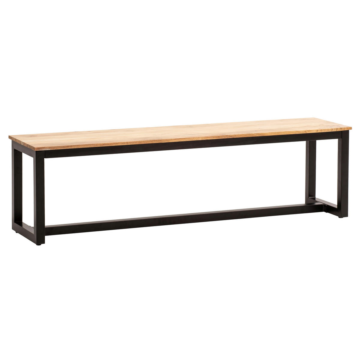 SITZBANK in Holz Akaziefarben  - Schwarz/Akaziefarben, Design, Holz/Metall (120/45/40cm) - MID.YOU