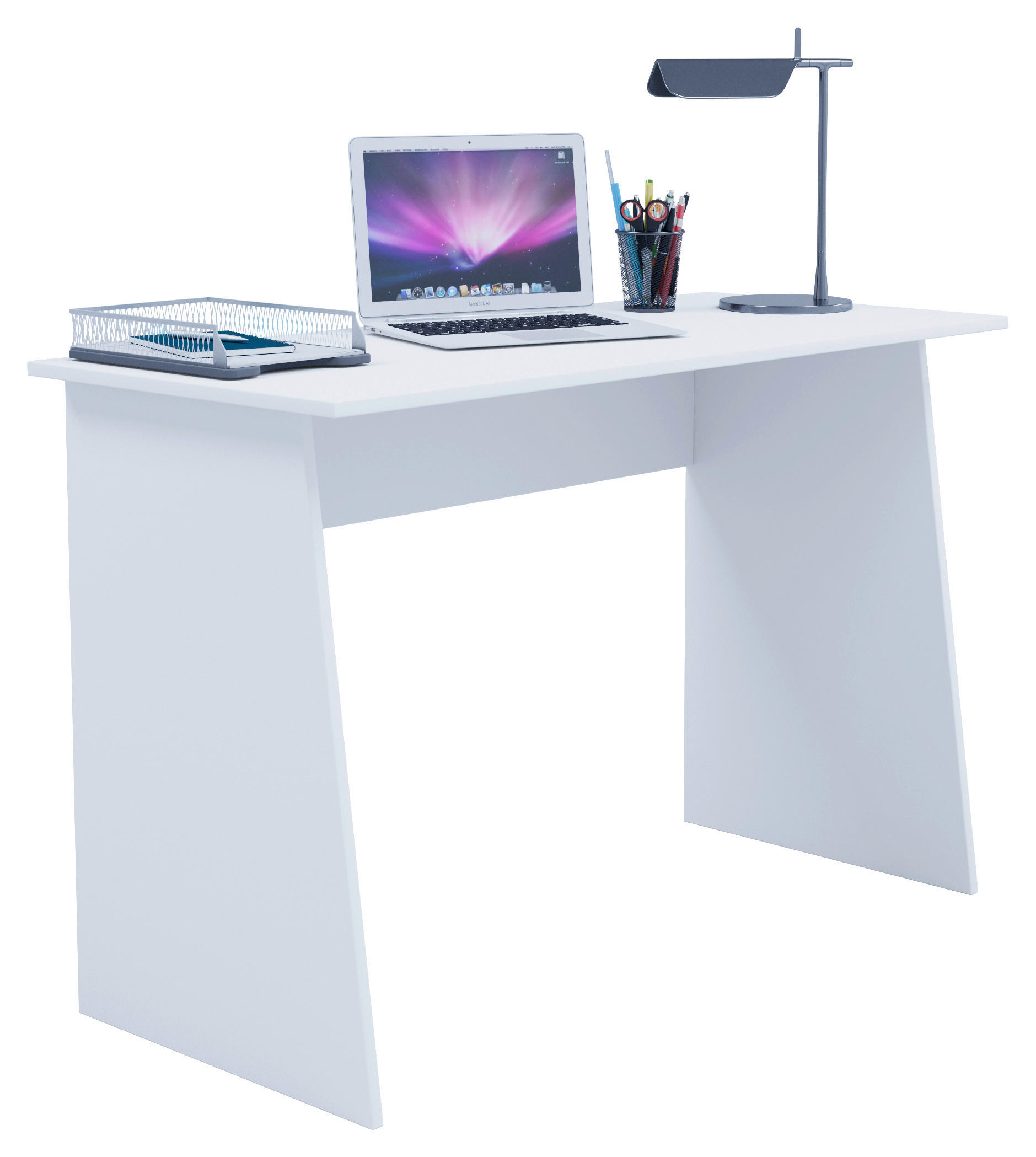 SKRIVBORD 110/50/74 cm i vit - vit, Basics, trämaterial (110/50/74cm) - MID.YOU