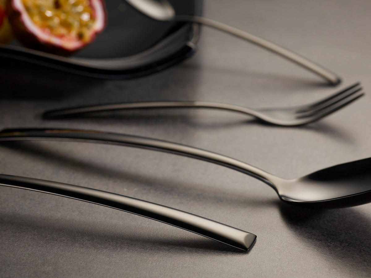 BESTECKSET Avelino Shiny  30-teilig  - Schwarz Hochglanz, Design, Metall (35,5/25,5/5cm) - Echtwerk