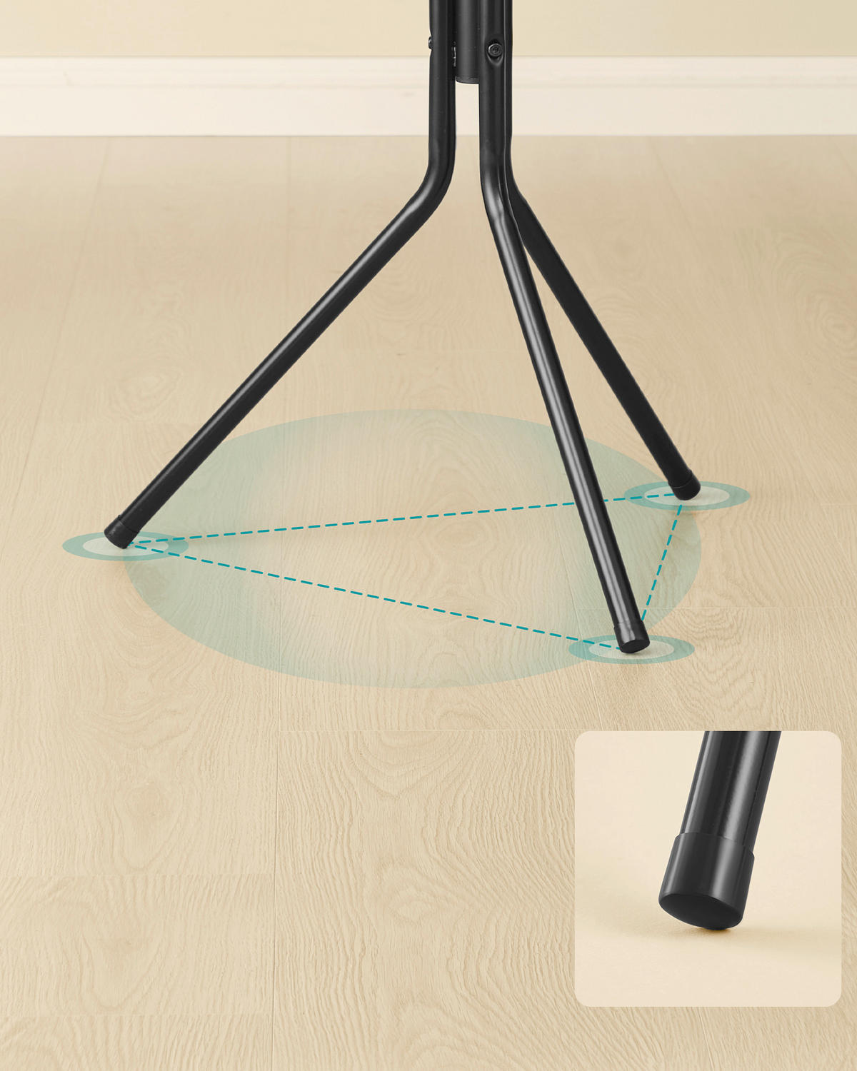 KLEIDERSTÄNDER in Schwarz 48/175/43 cm   - Schwarz, Basics, Metall (48/175/43cm)